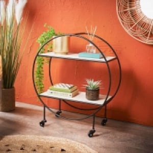 2 Tier Shelving Unit on Wheels