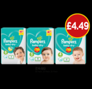 Pamper Size 6, Size 5, Size 4