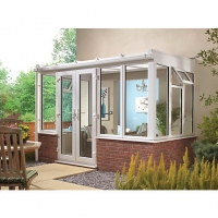 Wickes  Wickes Lean To Dwarf Wall White Conservatory - 8 x 6 ft