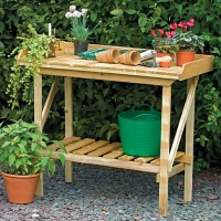 Wickes  Forest Garden Small Smooth Planed Potting Bench