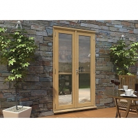 Wickes  Rohden Pattern 10 Unfinished Oak French Doors - 4ft