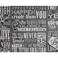Wickes  ohpopsi Chalk Quotes Wall Mural - XL 3.5m (W) x 2.8m (H)