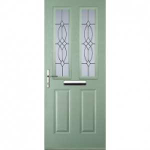 Wickes  Euramax 2 Panel 2 Square Chartwell Green Right Hand Composit