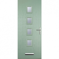 Wickes  Euramax 4 Square Chartwell Green Left Hand Composite Door 92