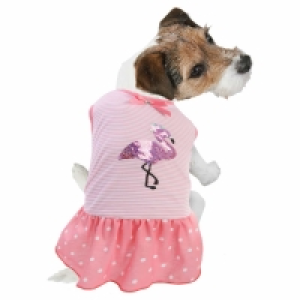Dog Outfit - Small-Medium - Flamingo Dress