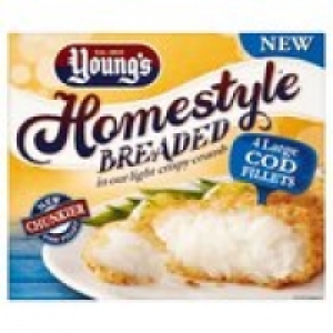 Youngs Homestyle Large Breaded Cod Fille