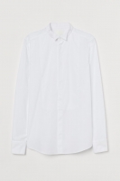 HM  Cotton poplin tuxedo shirt