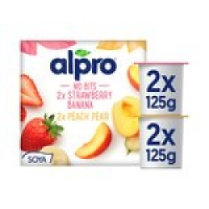 Alpro Strawberry-Banana & Peach-Pear Yoghurt Alternative  £1.50