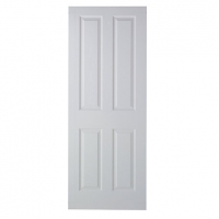 Wickes  Wickes Stirling White Grained Moulded 4 Panel Internal Fire 