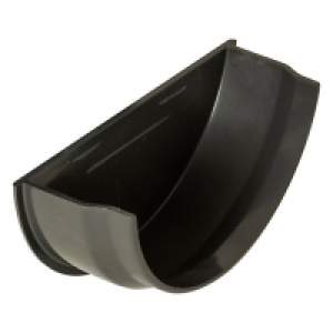 FloPlast 112mm Round Line Gutter Internal Stopend - Anthraci £1.00