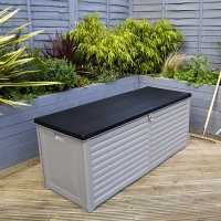 Wickes  Charles Bentley 390L Large Outdoor Plastic Storage Box - Gre