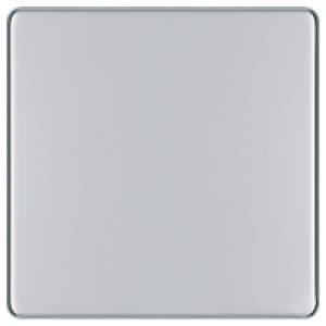 BG Screwless Flatplate Polished Chrome 1 Gang Blank Plate £5.00