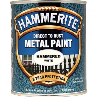 Wickes  Hammerite Metal Paint - Hammered White 750ml
