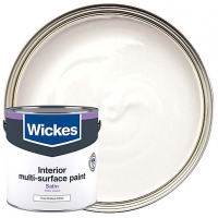 Wickes  Wickes White Satin Water Based Multi Surface Paint - 2.5L