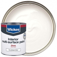 Wickes  Wickes White Gloss Water Based Multi Surface Paint - 750ml