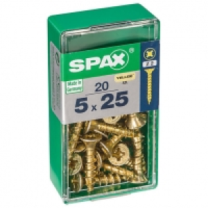 Spax Pz Countersunk Zinc Yellow Screws - 5 X 25mm Pack Of 20 £2.09