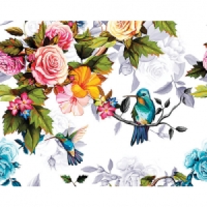 ohpopsi Hummingbird Garden Wall Mural - L 3m (W) x 2.4m (H)