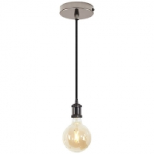 Wickes  4lite WiZ Smart Blackened Silver Pendant with G125 E27 Vinta