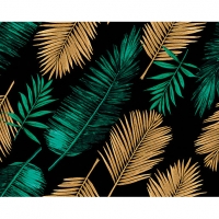 Wickes  ohpopsi Emerald Green & Gold Palm Leaves Wall Mural - L 3m (