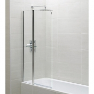 Wickes  Wickes Chrome Fixed Bath Screen - 1400 x 900mm