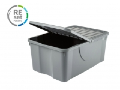 Livarno Home 40L Recycled Plastic Storage Box with Split Lid