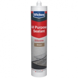 Wickes All Purpose Silicone Sealant Brown 300ml £3.50