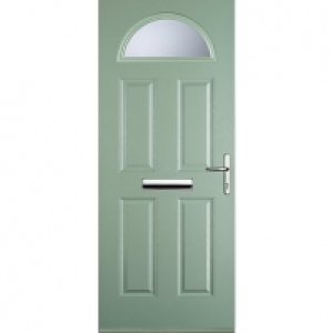 Wickes  Euramax 4 Panel 1 Arch Chartwell Green Left Hand Composite D