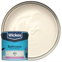Wickes  Wickes Ivory - No. 400 Bathroom Soft Sheen Emulsion Paint - 