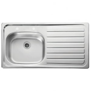 Lexin 1 Bowl Right Hand Drainer Stainless Steel Kitchen Sink £45.00
