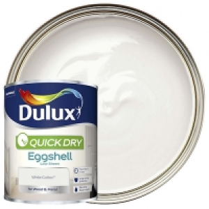 Dulux Quick Dry Eggshell White Cotton Paint 750ml £15.00
