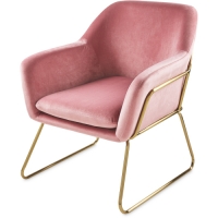 Aldi  Metal Frame Pink Arm Chair