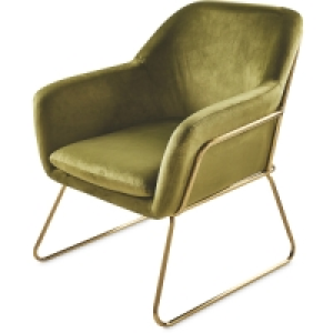 Metal Frame Olive Arm Chair
