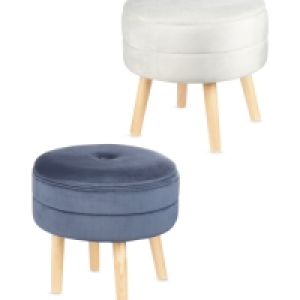 Kirkton House Velvet Storage Stool