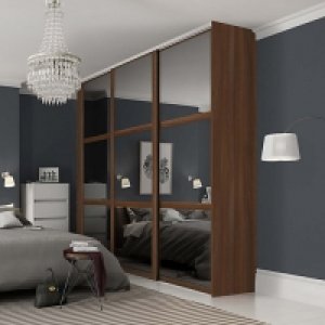 Spacepro 3 Panel Shaker Walnut Frame Mirror Door - 914mm £200.00
