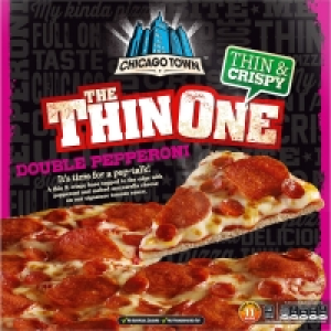 Chicago Town The Thin One Double Pepperoni Pizza 305g