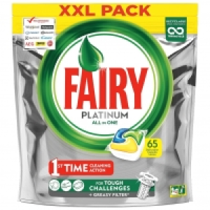 BMStores  Fairy Platinum All in One Dishwasher Capsules 65pk - Lemon