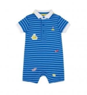 Boots  Mothercare blue stripe collar romper