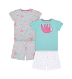 Boots  2 Pack Sloth Shortie Pyjamas