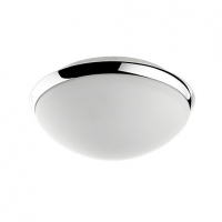 Wickes  Wickes Glass & Chrome Cora Dome LED Ceiling Light - 12W