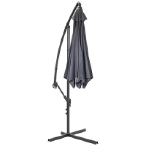 Charles Bentley 3m Hanging Cantilever Garden Parasol - Grey £135.00