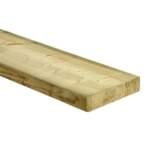 Wickes Treated Kiln Dried C16 Timber - 45 x 220 x 3600 mm