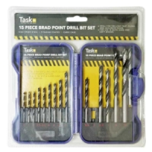 15pce Wood Working Drill Bit Set Blu Cas £4.99