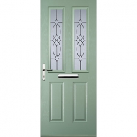 Wickes  Euramax 2 Panel 2 Square Chartwell Green Right Hand Composit
