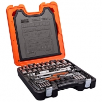 Wickes  Bahco 94 Piece 1/4in & 1/2in Socket & Spanner Set