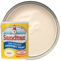 Wickes  Sandtex Fine Textured Masonry Paint - Magnolia 5L