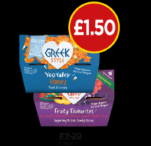 Budgens  Yeo Valley Honey Greek Style Yogurt, Fruit Favourites