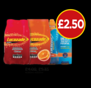 Budgens  Lucozade Energy Orange, Original, Lucozade Sport Orange