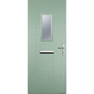 Wickes  Euramax 1 Square Chartwell Green Left Hand Composite Door 88