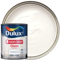 Wickes  Dulux Non-Drip Gloss Paint - Pure Brilliant White 750ml