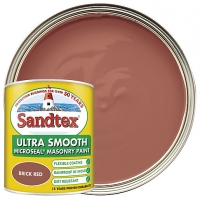 Wickes  Sandtex Ultra Smooth Masonry Paint - Brick Red 1L